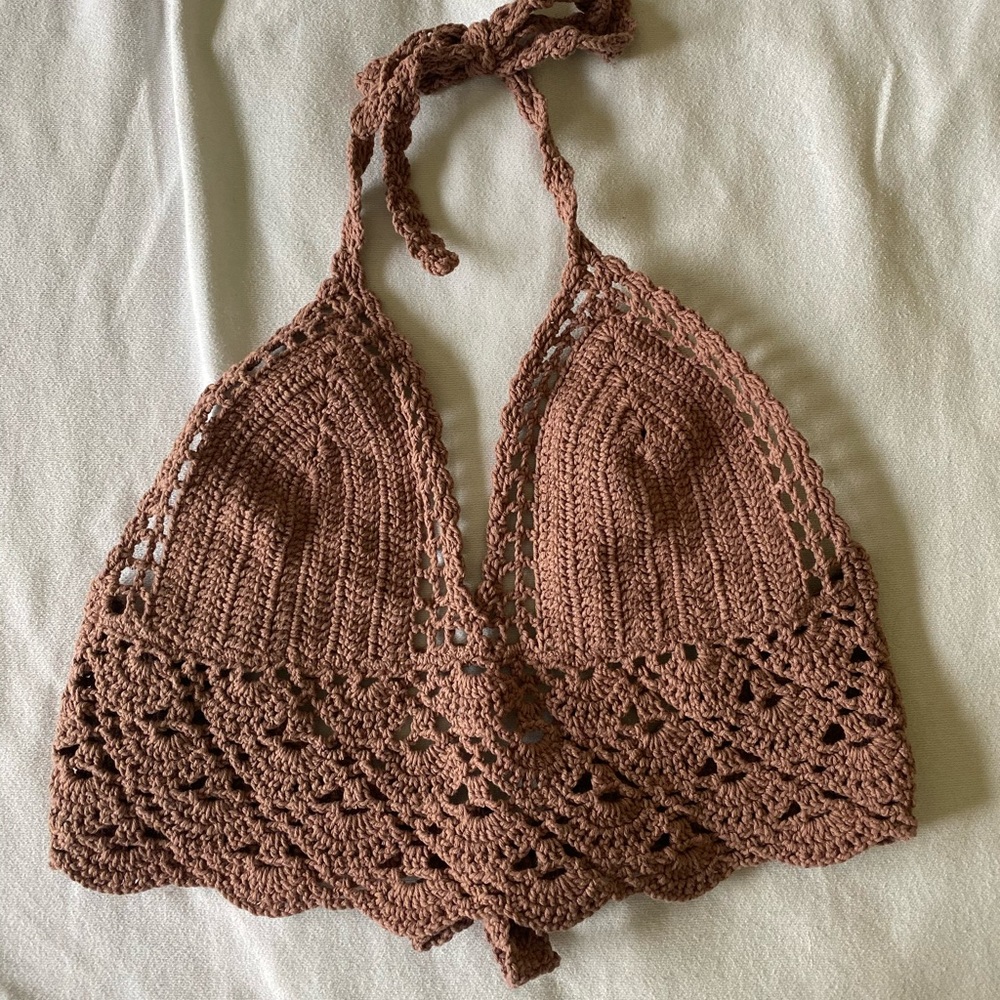 LA hearts triangle bikini top